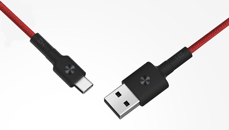Кабель ZMi AL401 USB - Type-C Black (Kevlar) (100 см) в разных ракурсах