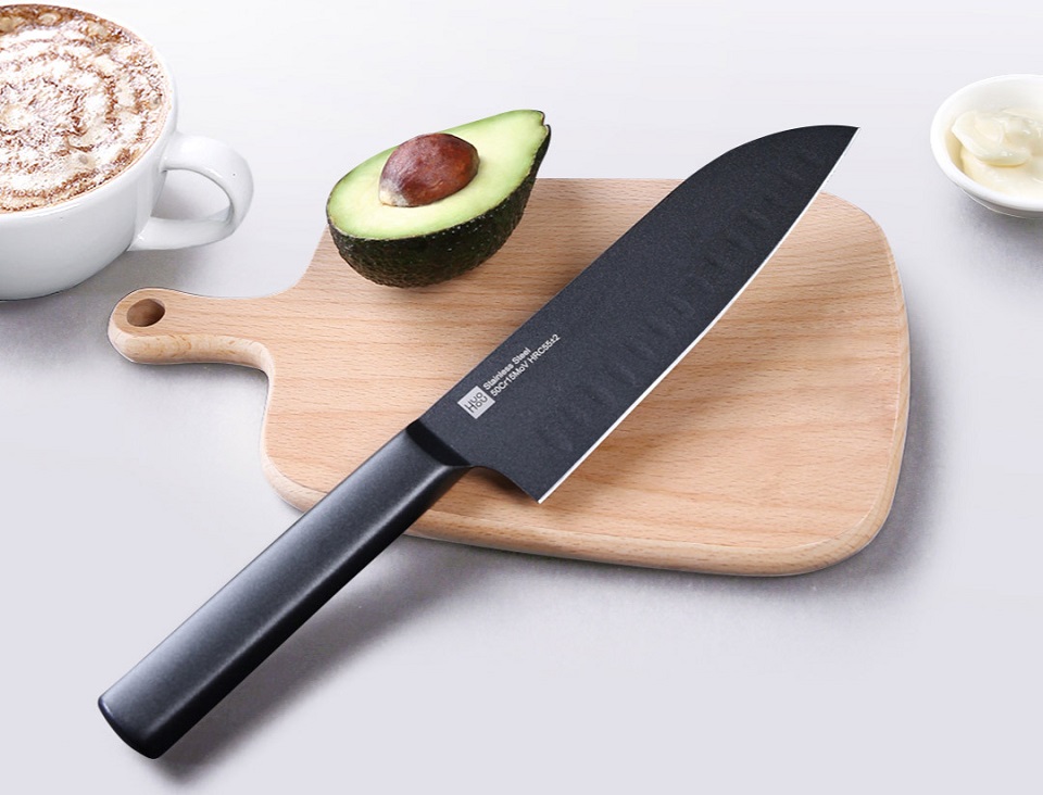 Набор ножей Huo Hou Black non-stick heat knife 2 psc. set авокадо