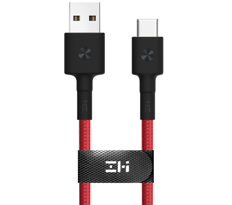 Кабель ZMi AL401 USB - Type-C Red (Kevlar) (100 см) крупным планом