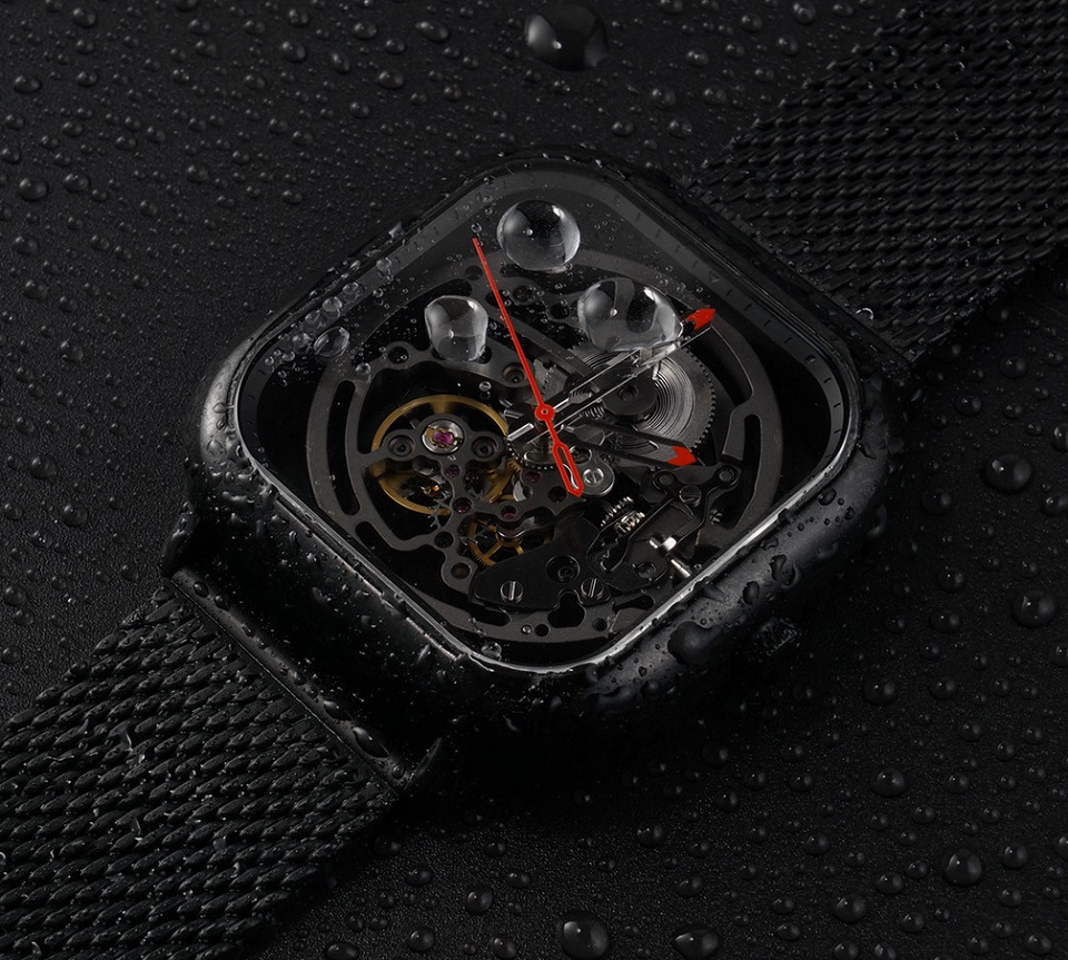 Часы GIGA Design full hollow mechanical watches защита от попадания влаги и пыли