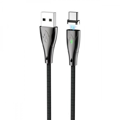 Кабель Hoco Magnetic U75 USB-USB Type-C 1.2m Черный