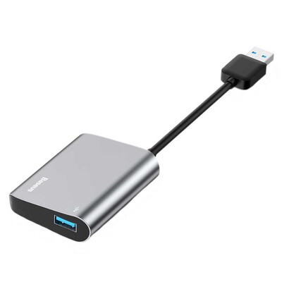 Адаптер Baseus UC26-A 3в1 USB 3.0 х 3 Grey