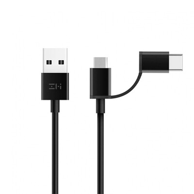 Кабель Xiaomi ZMi AL511 USB - Type-C/Micro USB 2 in 1 (30 см) Black
