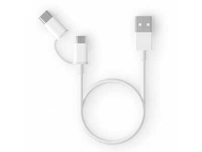Кабель Xiaomi ZMi AL511 USB - Type-C/Micro USB 2 in 1 (30 см) White