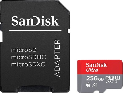 Карта памяти SanDisk Ultra microSDXC Class 10 UHS Class 1 A1 100MB/s 256GB + SD adapter SDSQUAR-256G-GN6MA