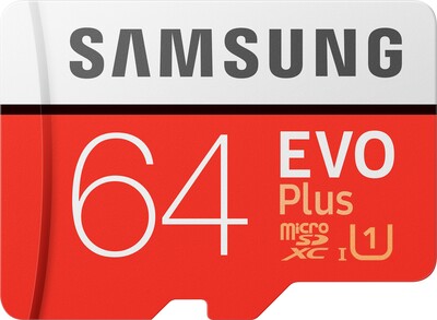 Карта памяти Samsung MB-MC64HA/RU64Gb Class 10 Evo Plus U1 (R/W 100/20 Mb/s) + SD адаптер