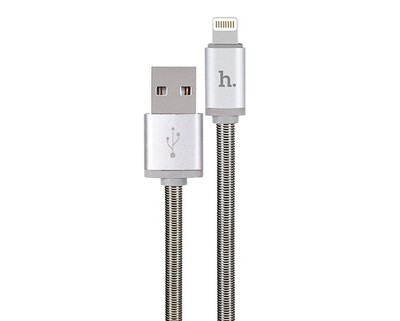 Кабель Hoco U5 USB-Lightning 1.2м Серебристый