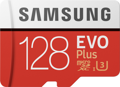 Карта памяти Samsung MB-MC128HA/RU128Gb Class 10 Evo Plus U1 (R/W 100/60 Mb/s) + SD адаптер