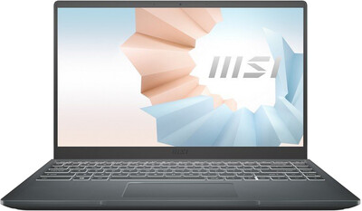 Ноутбук MSI Modern 14 B11MO-062RU (Intel Core i7 1165G7 2800MHz/14"/1920x1080/8GB/512GB SSD/Intel Iris Xe Graphics/Windows 10 Home) Серый 9S7-14D314-062