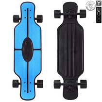 Скейтборд Y-SCOO Longboard Shark TIR 31 пластик 79х22 с сумкой BLUE/black