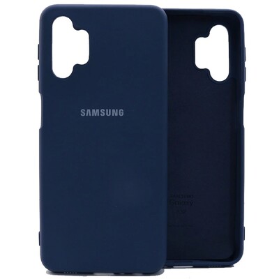Накладка Soft-touch для Samsung Galaxy A32 4G Темно-Синяя