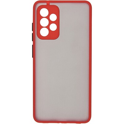Накладка пластик матовый с окантовкой для Samsung A53 Красная