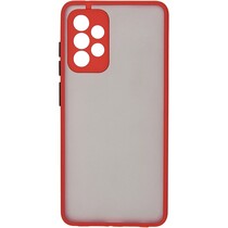 Накладка пластик матовый с окантовкой для Samsung A53 Красная