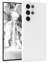 Накладка Soft-touch для Samsung Galaxy S22 Ultra Белая