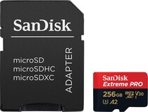 Карта памяти SanDisk Extreme Pro microSDXC Class 10 UHS Class 3 V30 A2 170MB/s 256GB + SD adapter SDSQXCZ-256G-GN6MA
