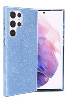 Накладка EG для Samsung S22 Ultra силиконовая противоударная Diamond голубой