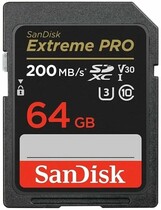 Карта памяти SanDisk Extreme Pro SDXC Class 10 R200/W90MB/s 64GB UHS-I V30 U3 SDSDXXU-064G-GN4IN