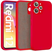 Накладка Soft-touch для Xiaomi Redmi 12 красная