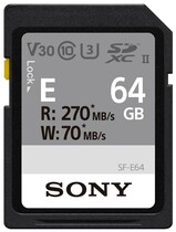 Карта памяти Sony 64Gb SDXC UHS-II 270/70 MB/s SF-E64