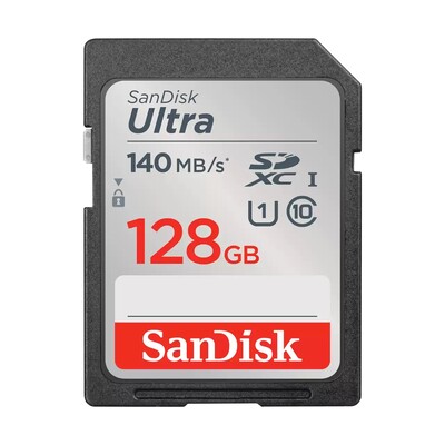 Карта памяти SanDisk Ultra SD Class 10 UHS-I 140MB/s 128GB SDSDUNB-128G-GN6IN