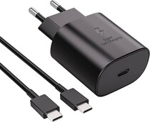Зарядное устройство Samsung 25W USB-C + кабель USB-C/UCB-C 1 м Черный