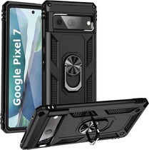 Накладка Armor Case с кольцом держателем для Google Pixel 7 Черная