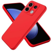 Накладка Soft-touch для Xiaomi Redmi Note 13 4G Красная
